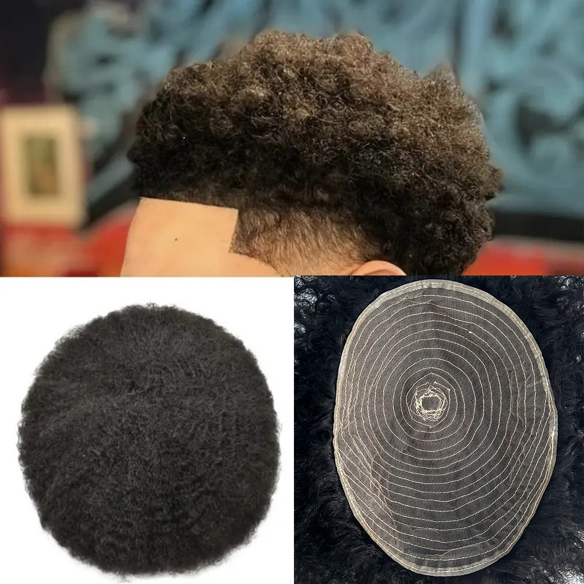 Ethnic Fashion India - Afro-stijl haartoupetje voor mannen of topper